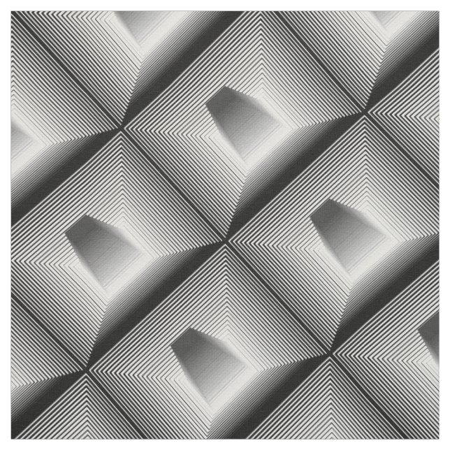 Tissu motif géométrique d'illusion optique (Échantillon)
