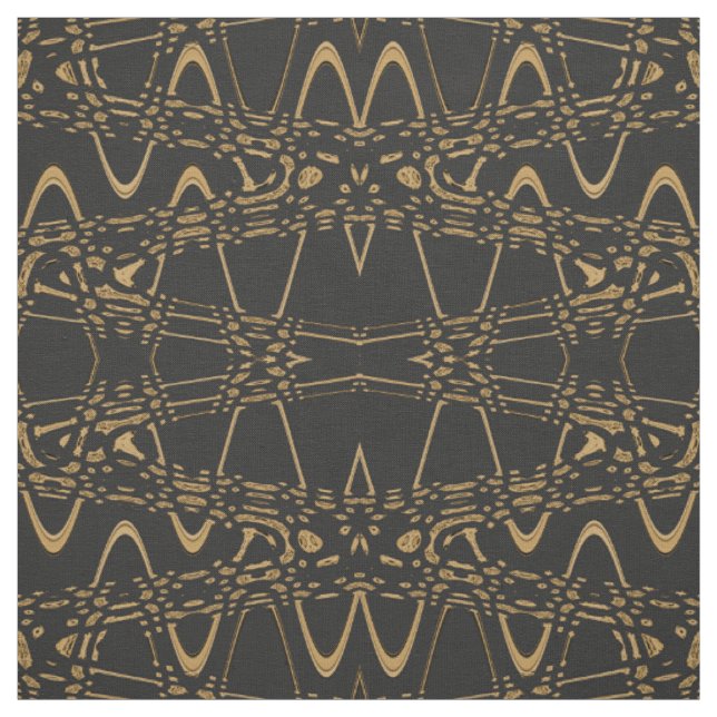 Tissu Motif géométrique Empreinte de léopard Wave Diamon (Échantillon)