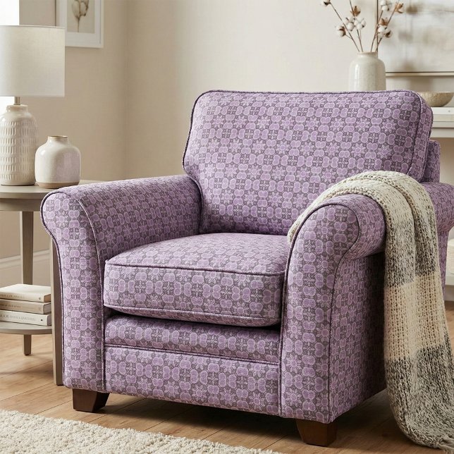 Tissu Motif géométrique en mosaïque élégante de lavande  (Créateur téléchargé)