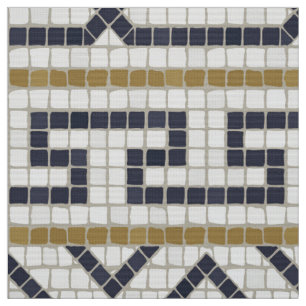 Tissu Motif géométrique en mosaïque romaine