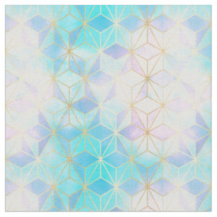 Tissu Motif géométrique en verre Iridescente