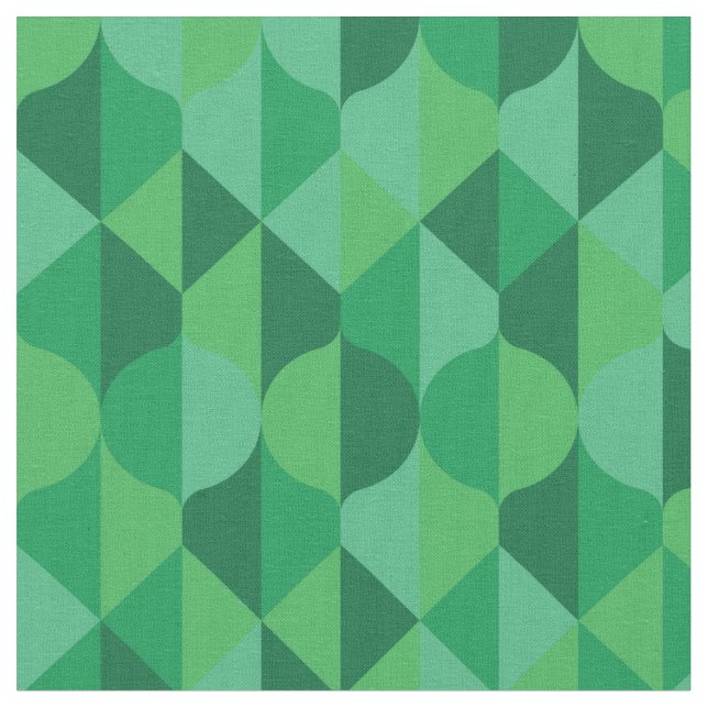 Tissu motif géométrique feuille vert Abstrait (Fermer)