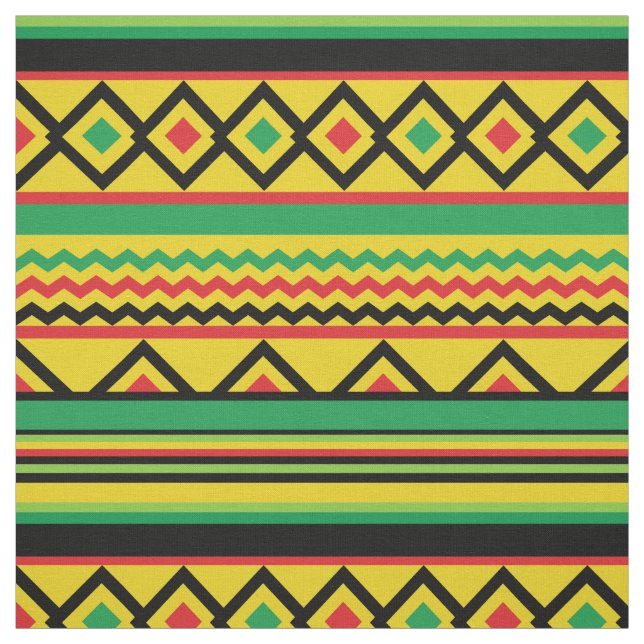 Tissu Motif Géométrique Gras Kente Africain (Échantillon)