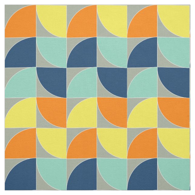 Tissu Motif géométrique moderne du milieu du siècle (Échantillon)