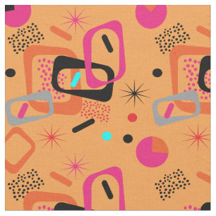 Tissu Motif géométrique moderne du milieu du siècle