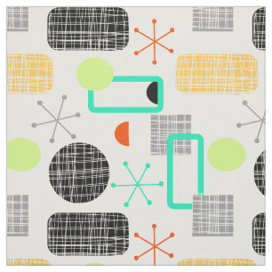 Tissu Motif géométrique moderne frais et lumineux