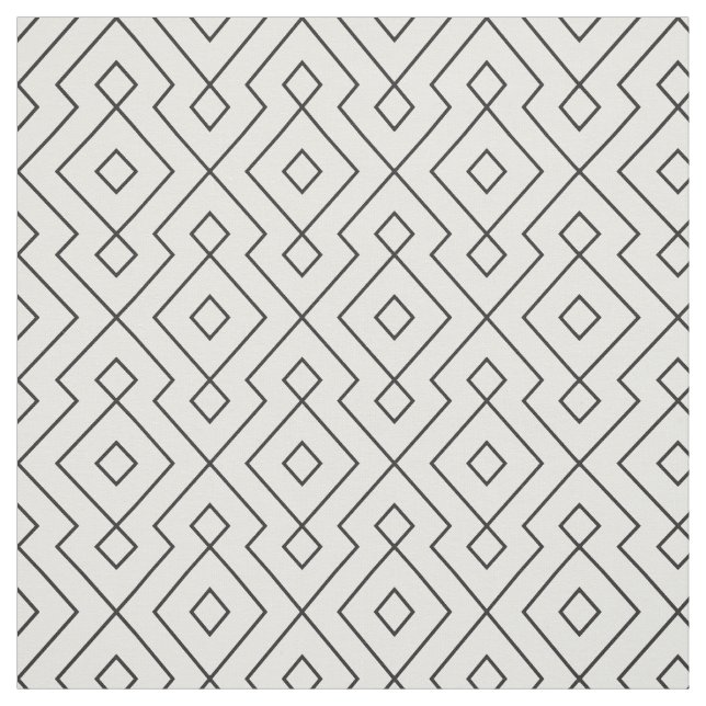 tissu motif géométrique noir et blanc (Échantillon)