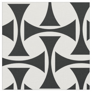 Tissu Motif géométrique noir et blanc