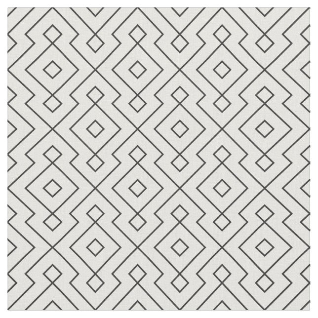 Tissu motif géométrique noir et blanc (Fermer)