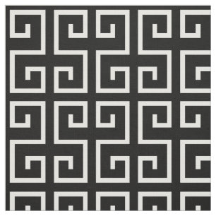 Tissu Motif géométrique noir et blanc