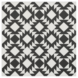 Tissu Motif géométrique noir et blanc