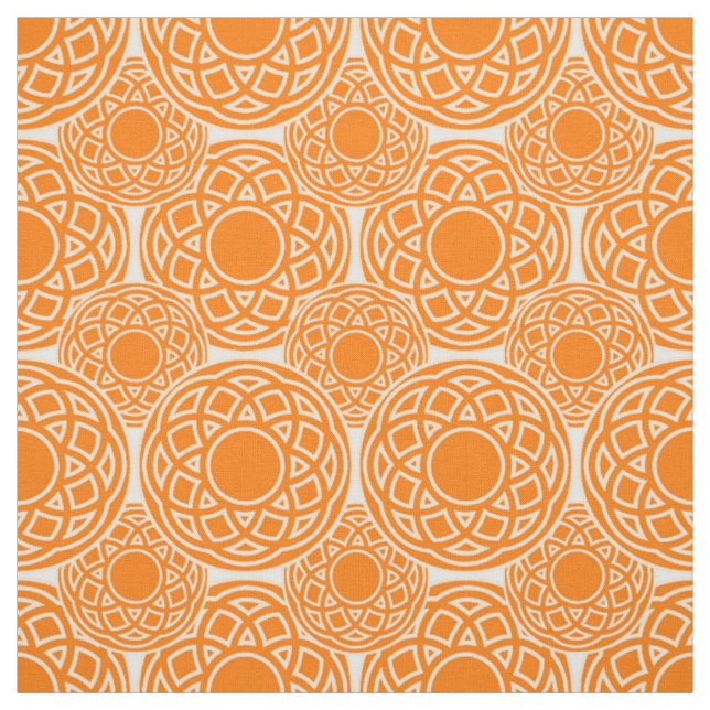 Tissu Motif géométrique orange abstrait (Échantillon)
