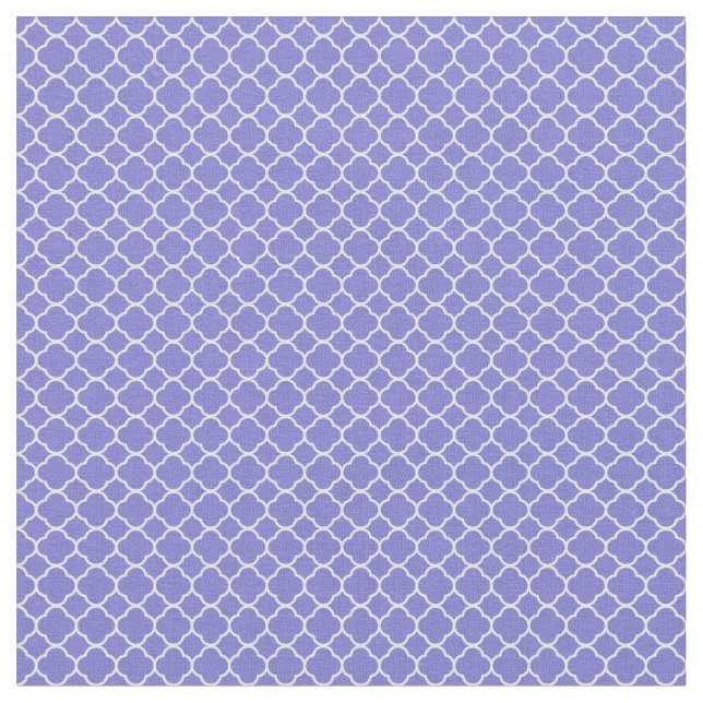 Tissu Motif géométrique Quatrefoil bleu (Fermer)