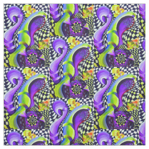 Tissu motif géométrique rétro des années 80