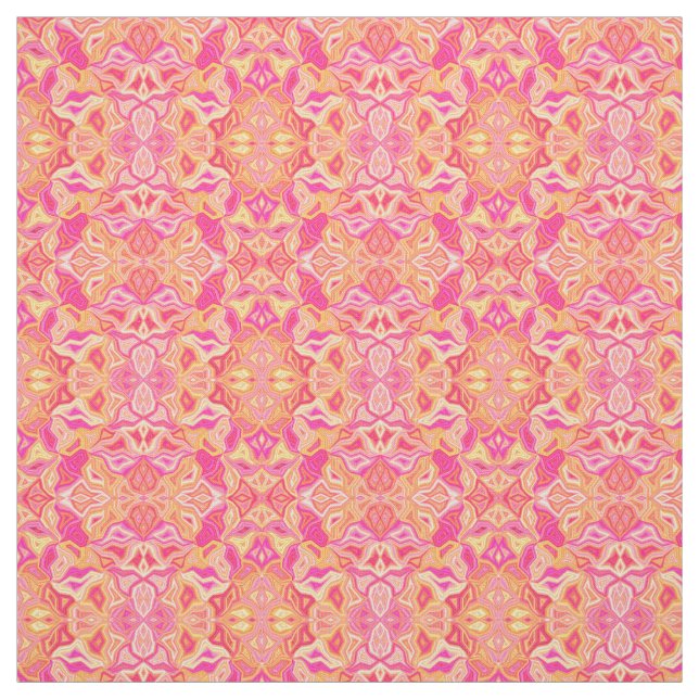 Tissu Motif géométrique rose (Échantillon)