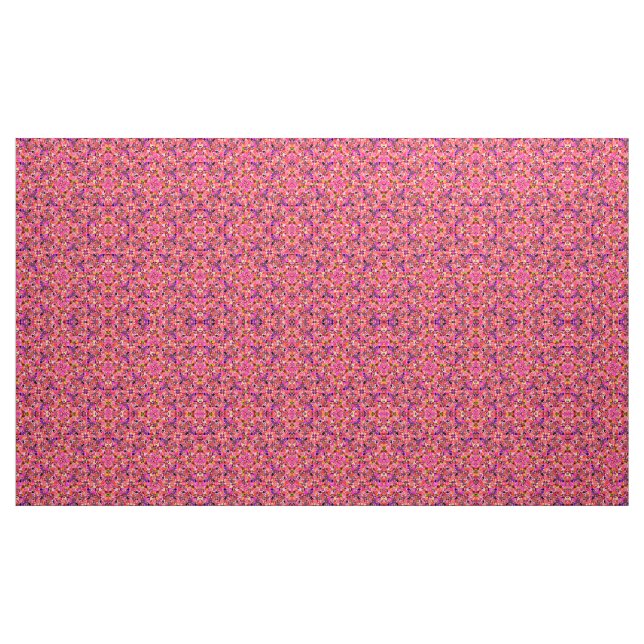Tissu Motif géométrique rose (Yard)