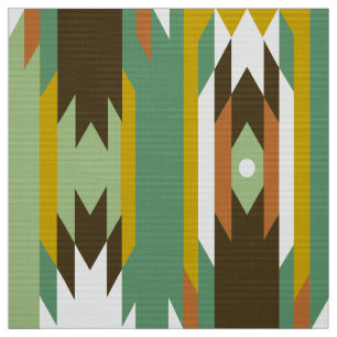 Tissu Motif géométrique tribal coloré