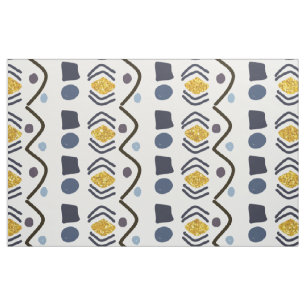 Tissu Motif géométrique Tribal dessiné à la main