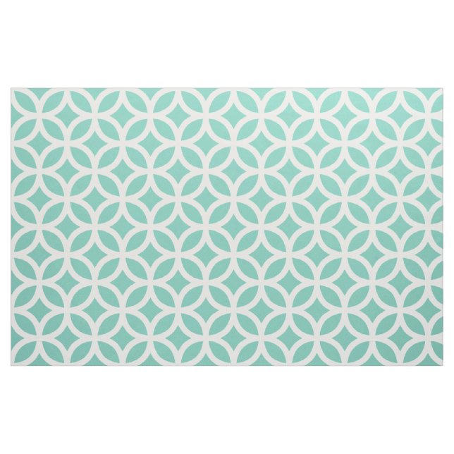 Tissu Motif géométrique turquoise (Yard)