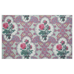 Tissu motif géométrique Vintage fleuri du Rose du Cair