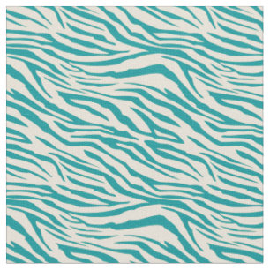 Tissu Motif géométrique zèbre vert bleu ivoire élégant