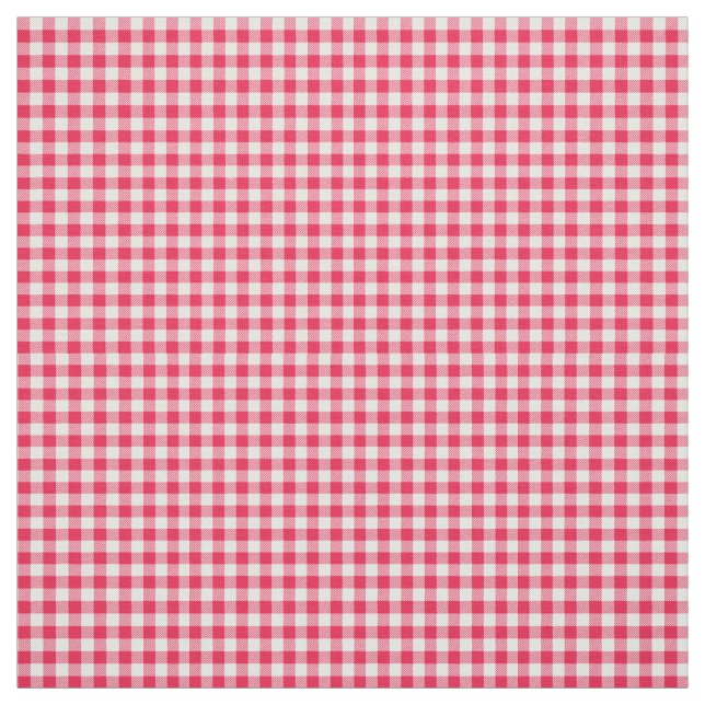 Tissu Motif Gingham Rouge et Blanc Classique Rustique (Échantillon)
