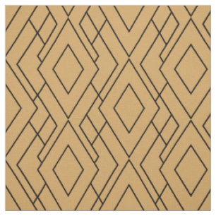 Tissu Motif Gold et Black Art Déco