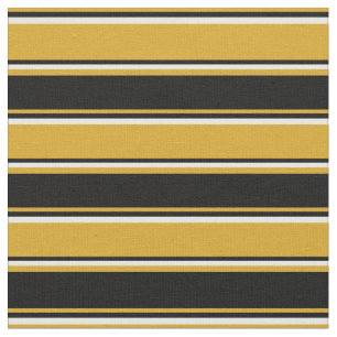 Tissu Motif Goldenrod, Black and White Stripes/Lines
