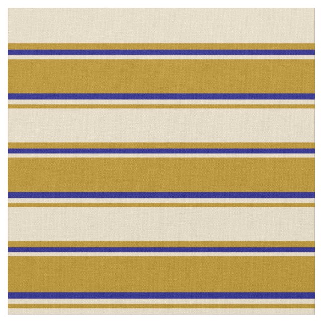 Tissu Motif Goldenrod, Tan & Blue Stripes (Fermer)