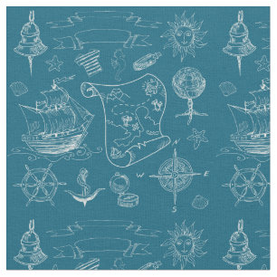 Tissu Motif graphique nautique de modèle