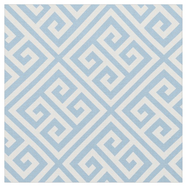 Tissu Motif grec bleu ciel (Fermer)