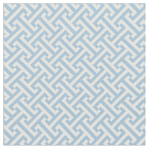 Tissu Motif grec bleu ciel
