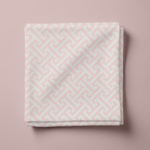 Tissu Motif grec clé rose pétale