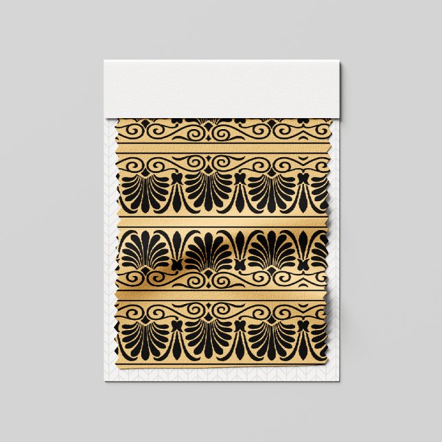 Tissu Motif grec méditerranéen arabesque marron (Créateur téléchargé)