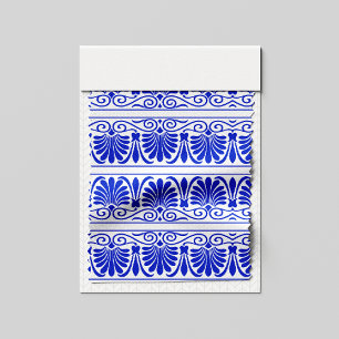 Tissu Motif grec méditerranéen bleu