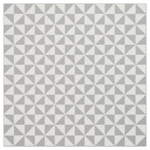Tissu Motif gris blanc moderne Triangles