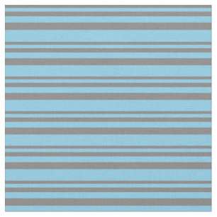 Tissu Motif gris et bleu ciel