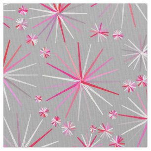 Tissu Motif, gris et fuchsia de Spoutnik de la moitié d