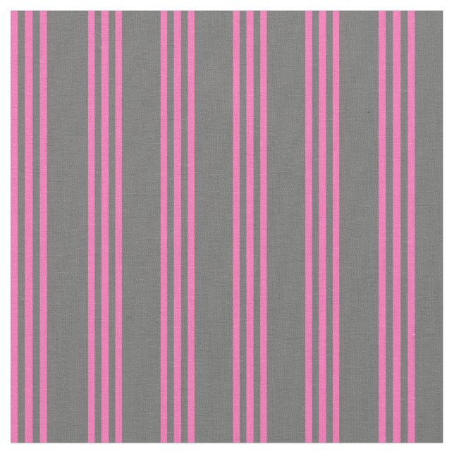 Tissu Motif gris et rose chaud (Fermer)