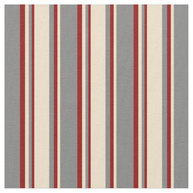 Tissu Motif gris, tan et rouge foncé (Fermer)