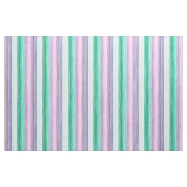 Tissu Motif Hip Violet Pink Mint Green Stripes (Fat Quarter)