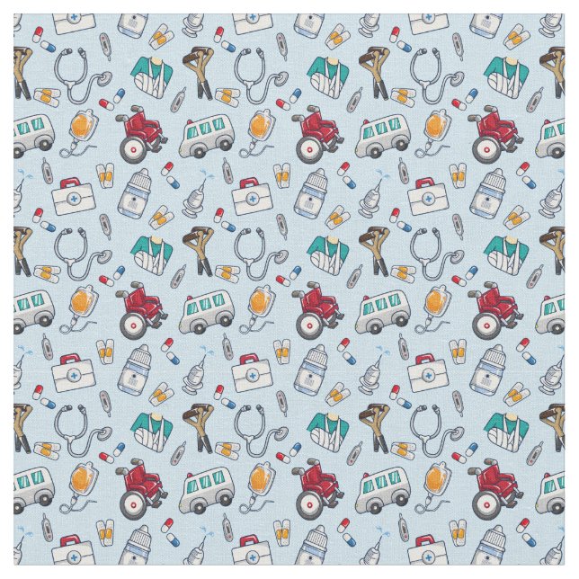 Tissu Motif hospitalier (Fermer)