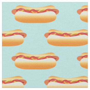 Tissu Motif Hot Dog