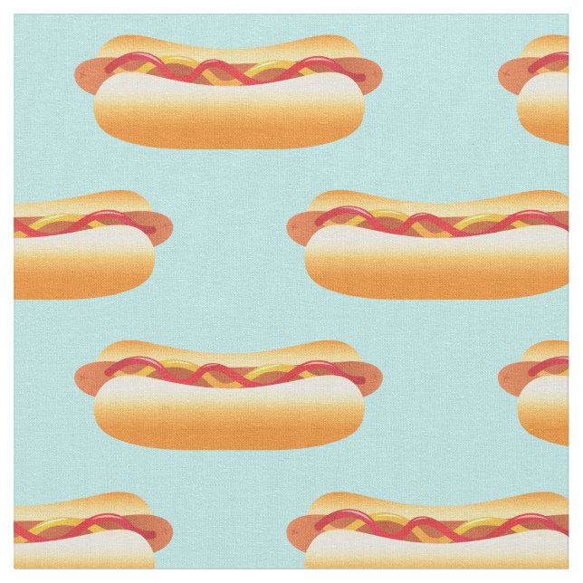 Tissu Motif Hot Dog (Fermer)