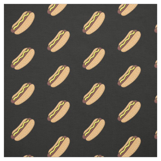 Tissu Motif Hotdog (Échantillon)