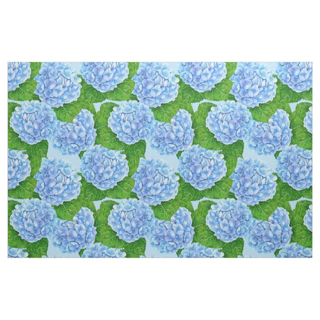 Tissu Motif hydrangée bleu (Fat Quarter)