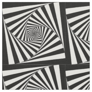 Tissu Motif hypnotique de Georgeous de hippie noir et