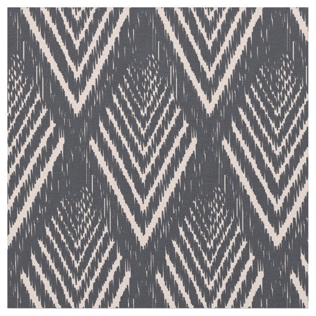 Tissu Motif Ikat noir (Fermer)