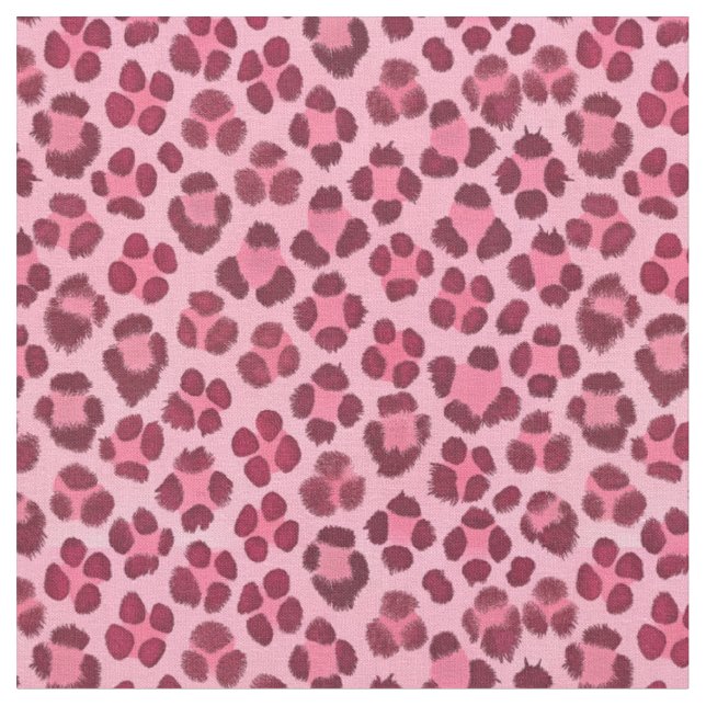 Tissu Motif imprimé léopard rose (Fermer)