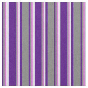 Tissu Motif Indigo, Grey, Orchid & Lavender Lines